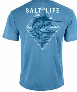 Salt Life® Diamond Bill Short Sleeve Pocket Tee - Atlantic Blue