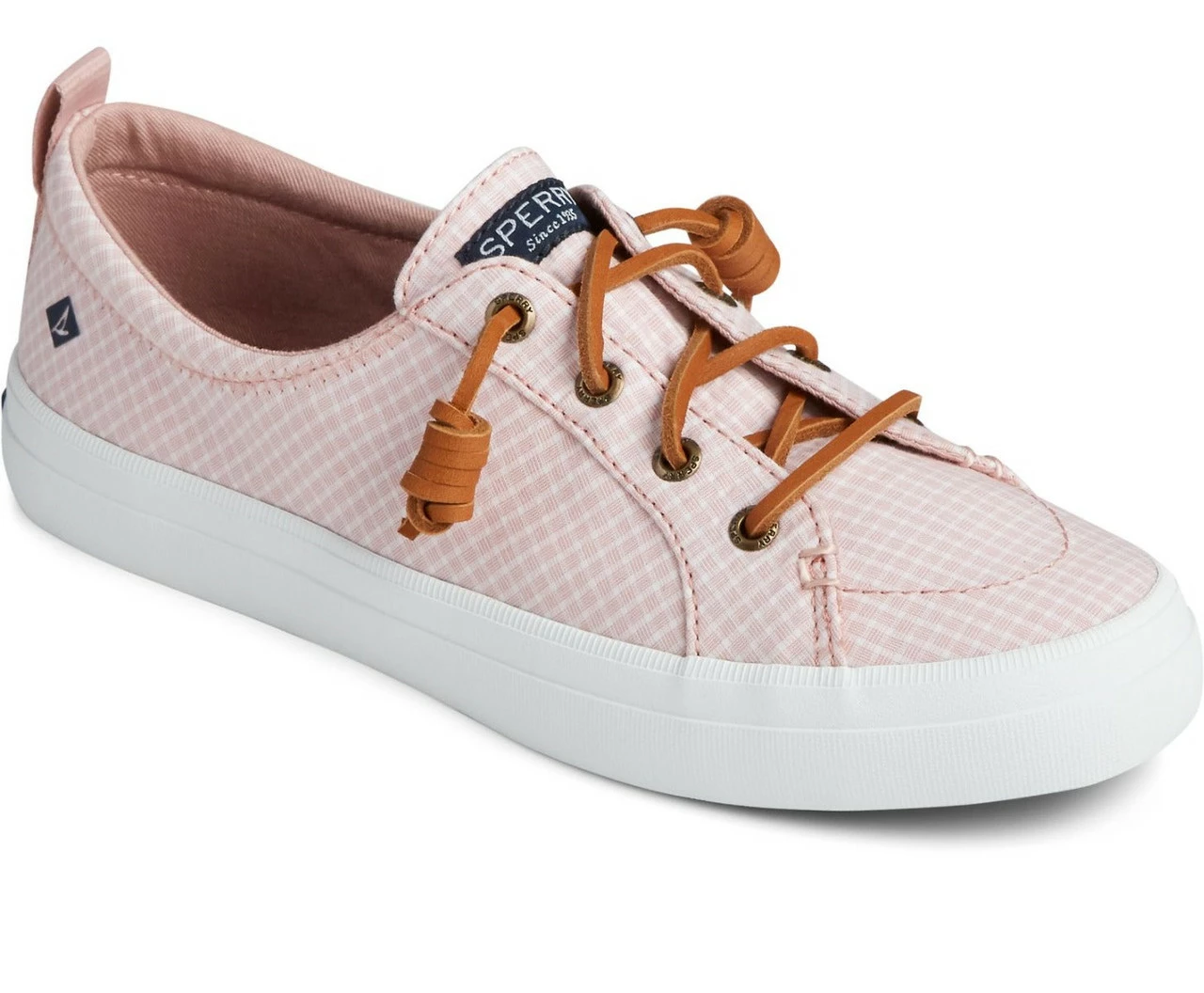 Sperry Top-Sider Sperry® Women's Crest Vibe Mini Check Sneaker - Coral/White 1 Sperry Top-Sider Sperry® Women's Crest Vibe Mini Check Sneaker - Coral/White