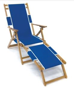 SUNFLOW Shop 4 Frankford Umbrellas Frankford Oak Wood Folding Beach Chair W/ Footrest