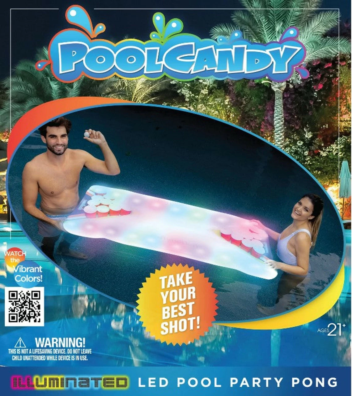 Pool Candy PoolCandy Inflatable Illuminated LED Pool Party Pong 5 Pool Candy PoolCandy Inflatable Illuminated LED Pool Party Pong - Image 5