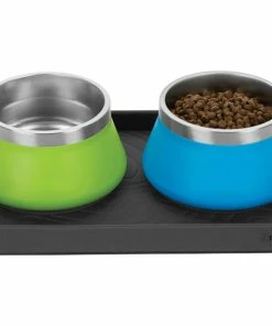 Ruffwear Twilight Gray Basecamp Mat -SUNFLOW Shop 2075 Basecamp Bowl Blue Dusk Fern Green On Mat SMALL 01552.1675366037