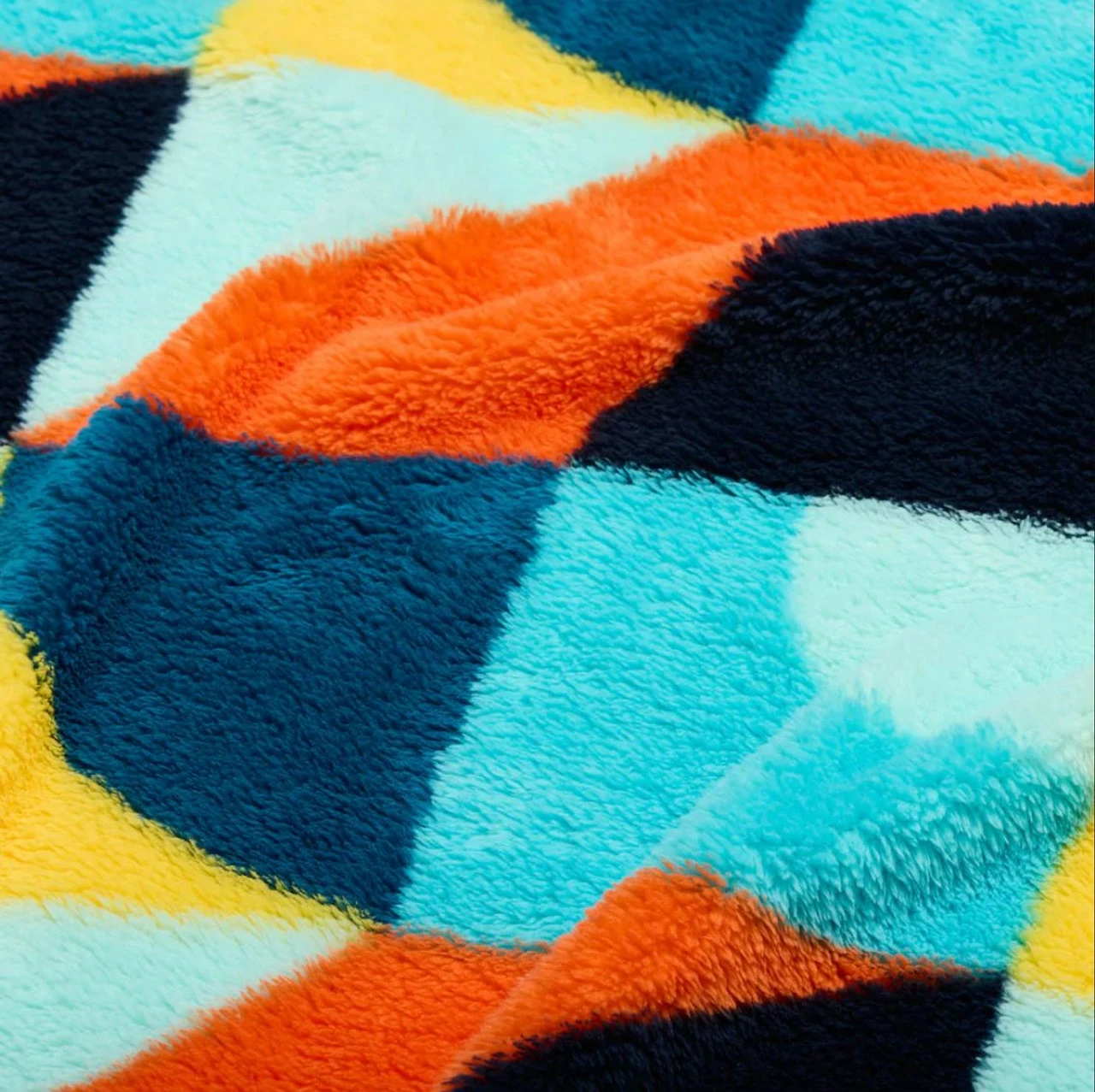 Rumpl Sherpa Fleece Blanket - Geotile Harvest 2 Rumpl Sherpa Fleece Blanket - Geotile Harvest - Image 2