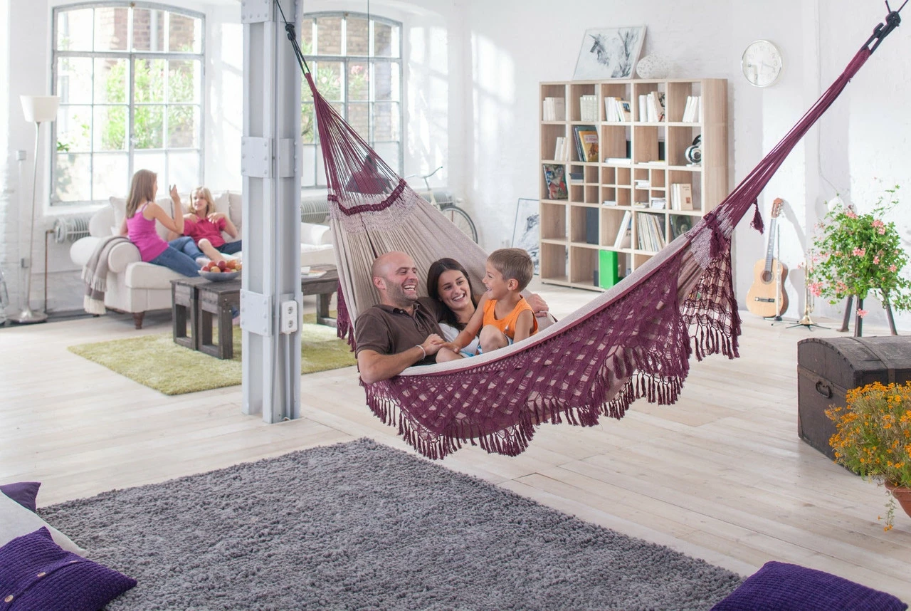 LA SIESTA® Bossanova - Organic Cotton KINGSIZE Classic Hammock 3 LA SIESTA® Bossanova - Organic Cotton KINGSIZE Classic Hammock - Image 3
