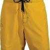 Panama Jack Mens Stretch Board Shorts With PJ Script - Mustard
