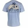 Salt Life® Land And Sea Short Sleeve Pocket Tee - Atlantic Blue