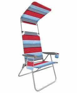 Caribbean Joe Aluminum Frame - Folding High Beach Chair With Canopy