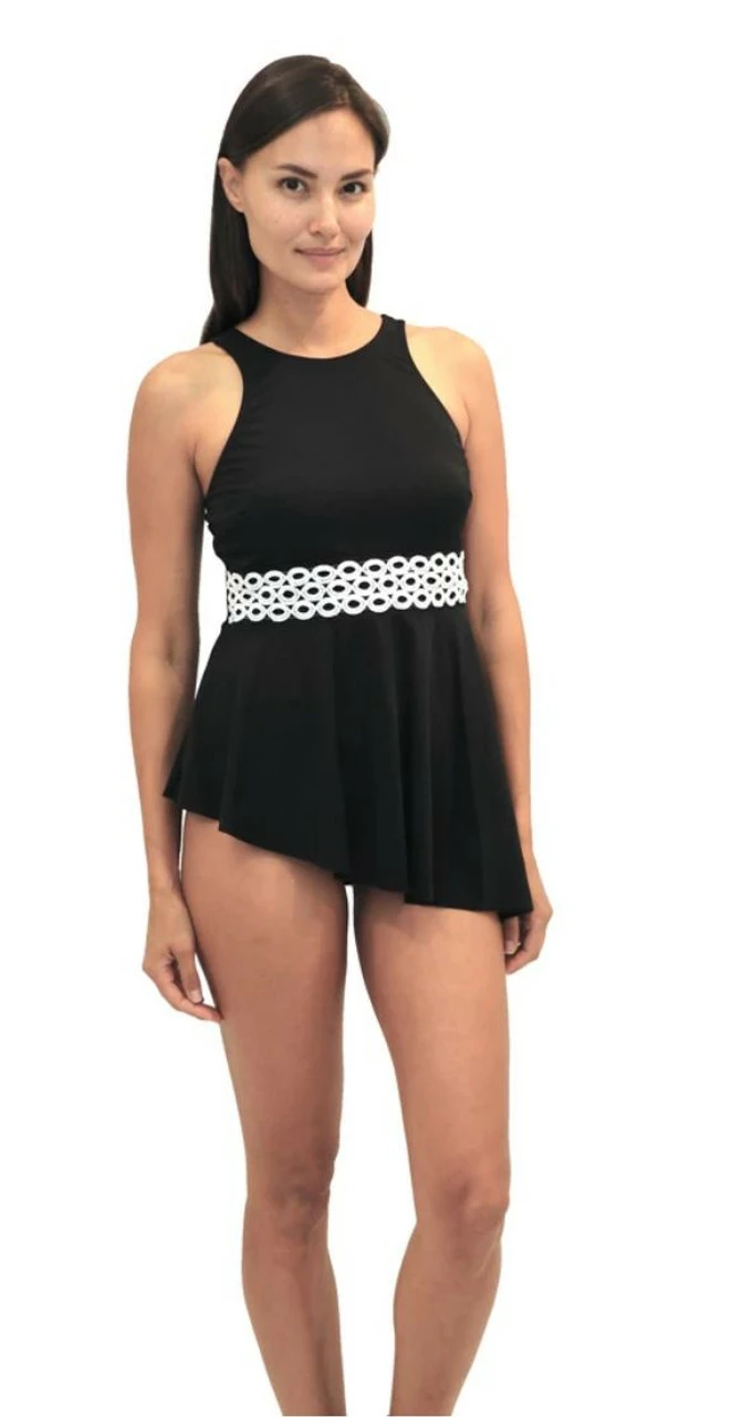 Fit4U Fit 4U™ Loopy Hi Neck Asymmetric Top - Black 1 Fit4U Fit 4U™ Loopy Hi Neck Asymmetric Top - Black