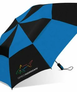 Caribbean Joe Greg Norman 56" Auto-Open Golf Umbrella W/Carry Strap