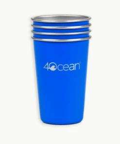 4ocean Reusable Stainless Steel Cups - 4 Pack