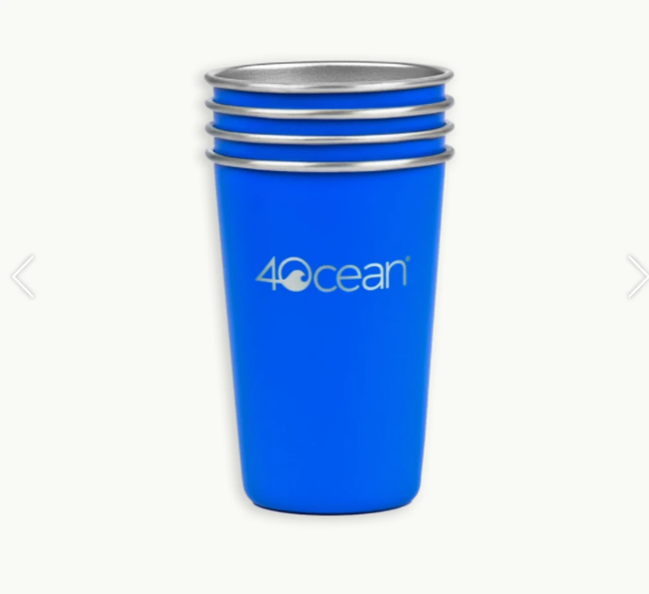 4ocean Reusable Stainless Steel Cups - 4 Pack 1 4ocean Reusable Stainless Steel Cups - 4 Pack