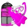 U.S. Divers Junior Toucan Snorkel Set With Mesh Bag - Pink - Large/X-Large