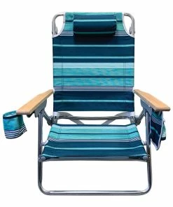 Caribbean Joe 9.25" Aluminum Wood Arm 5 Position Chair