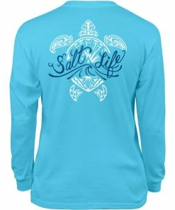 Salt Life® Tiki Turtle Youth Long Sleeve Shirt - Pool