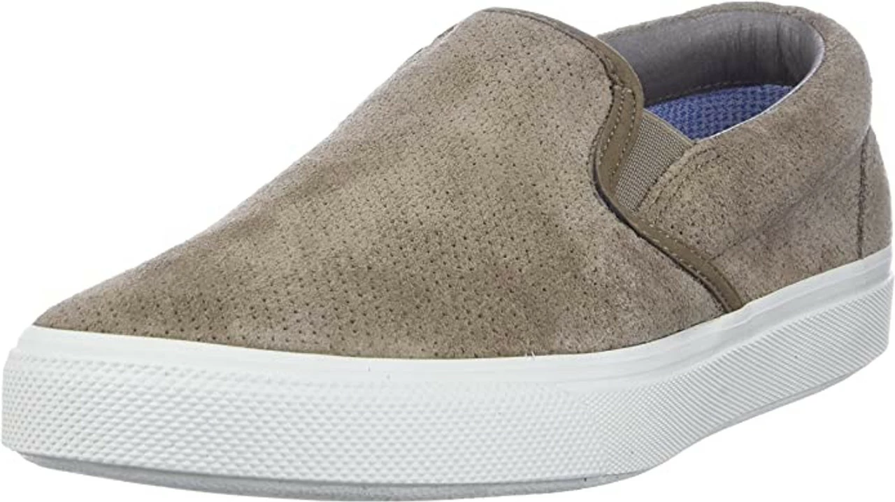 Sperry Top-Sider Sperry® Men's Striper PLUSHWAVE Slip On Sneaker - Taupe 1 Sperry Top-Sider Sperry® Men's Striper PLUSHWAVE Slip On Sneaker - Taupe