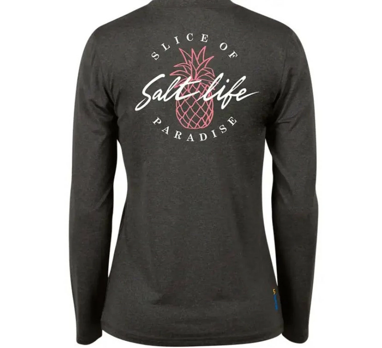 Salt Life® Women's Slice Of Paradise Long Sleeve Performance Tee - Black Heather 1 Salt Life® Women's Slice Of Paradise Long Sleeve Performance Tee - Black Heather