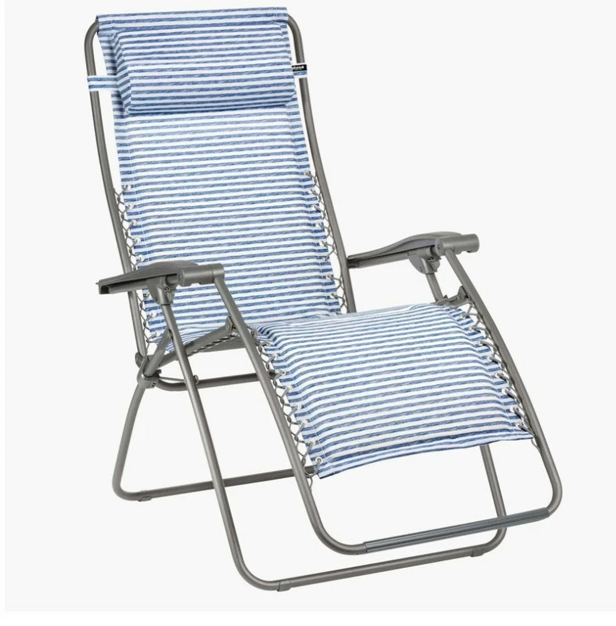 Lafuma® Relaxation Padded Chair - Marine Blue Stripe 1 Lafuma® Relaxation Padded Chair - Marine Blue Stripe