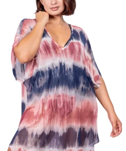 Jordan Taylor V-Neck Batwing Sleeve Tunic - Navy