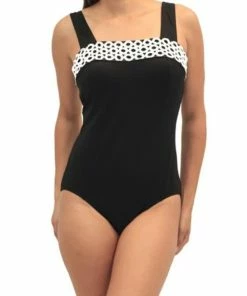 Fit4U Fit 4U™ Loopy Square Neck Tank - Black