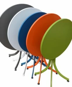 Ratana FN42028 Baci 28in Round Aluminum Top Folding Table