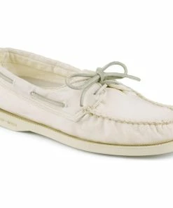 Sperry Top-Sider Sperry® Women's Authentic Original Washed Canvas 2-Eye Boat Shoe - Ivory