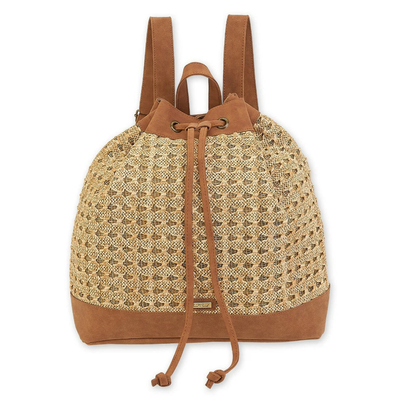 Sun N Sand Sun 'N' Sand® Poly Straw Drawstring Bag - Tan 1 Sun N Sand Sun 'N' Sand® Poly Straw Drawstring Bag - Tan