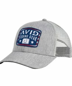 AVID MH22105 Stars And BarsTrucker Hat -Grey Chambray