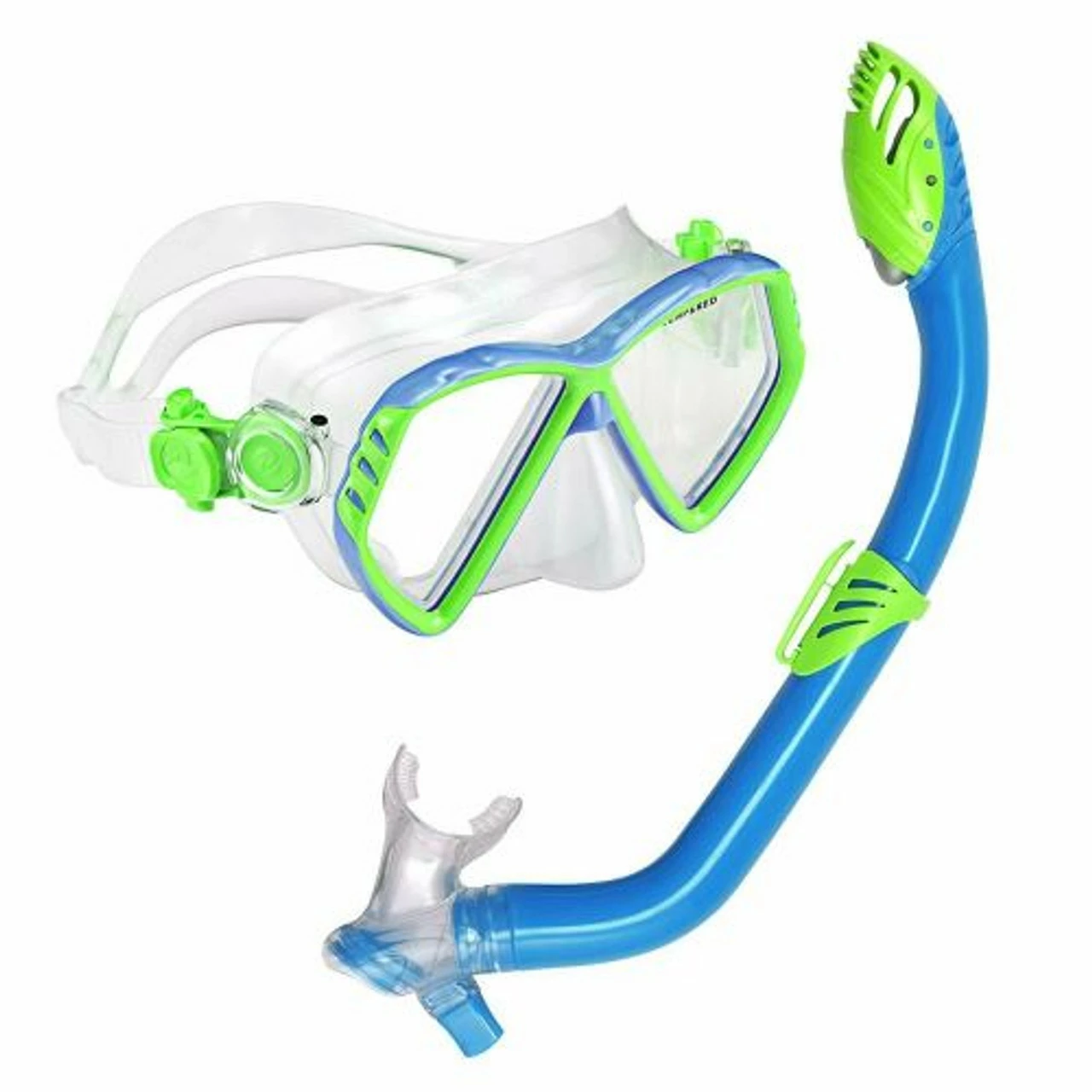 U.S. Divers Youth Snorkel And Mask Set - Blue/Green 1 U.S. Divers Youth Snorkel And Mask Set - Blue/Green