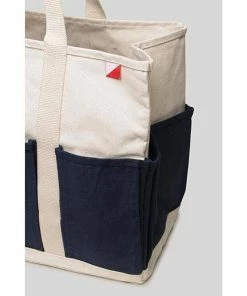 Shore Bags ShoreBags® Pocket Grocery Tote - Natural With Navy - Large -SUNFLOW Shop c753d06de3284531ba2b05245cb8b78c 46481.1669779690