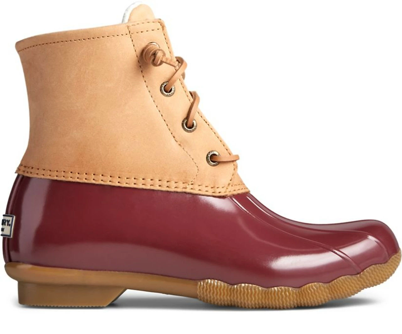 Sperry Top-Sider Sperry® Women's Saltwater Leather Duck Boot - Tan/Red 1 Sperry Top-Sider Sperry® Women's Saltwater Leather Duck Boot - Tan/Red