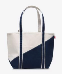 Shore Bags ShoreBags® Medium Contemporary Boat Bag - Natural/Navy