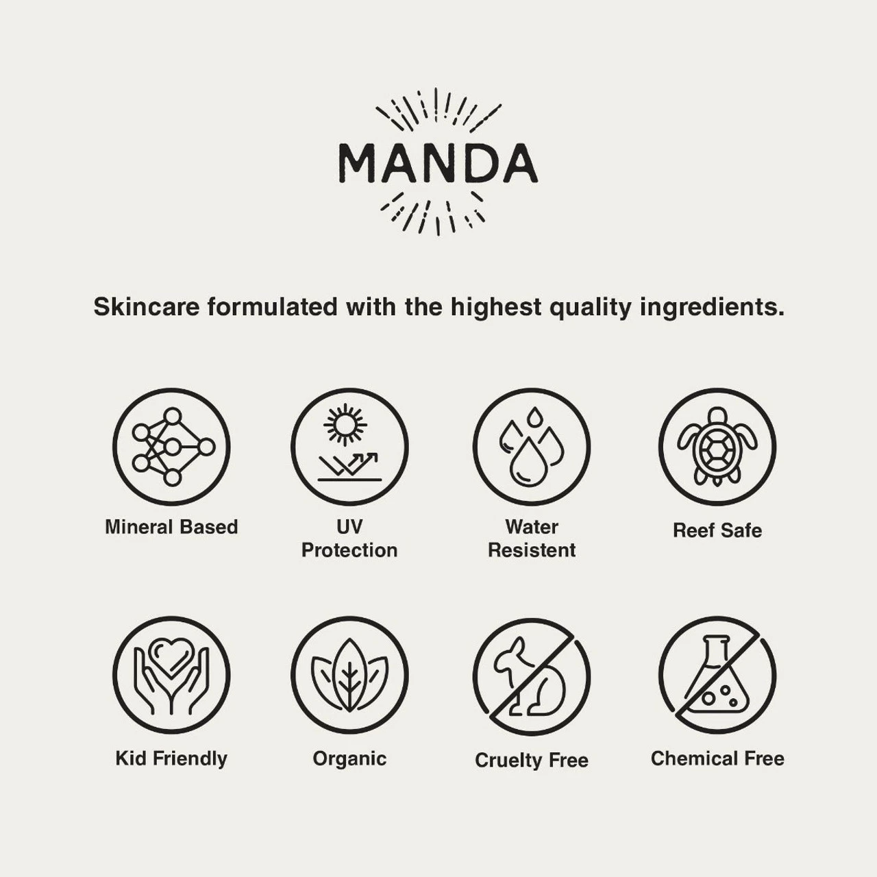 Manda Organic Sun Paste SPF 50 - 1.41oz 4 Manda Organic Sun Paste SPF 50 - 1.41oz - Image 4