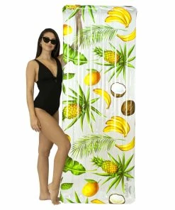Pool Candy PoolCandy Inflatable Tropical Print Pool Raft - 74x30 Inches