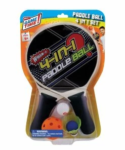 WHAM-O GAME TIME! PADDLE BALL 4 IN 1 SET SUMMER FUN
