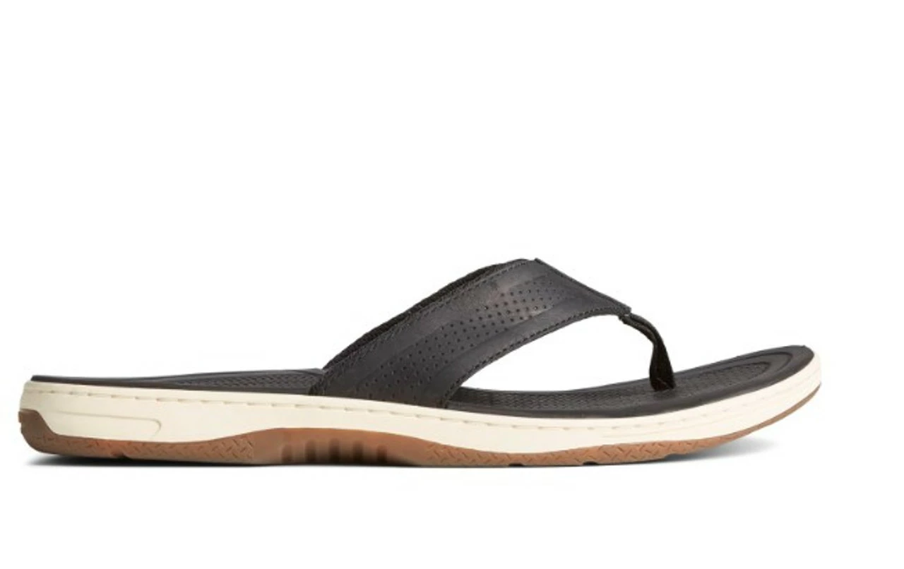 Sperry Top-Sider Sperry® Men's Havasu Thong Perf Flip Flop - Black 2 Sperry Top-Sider Sperry® Men's Havasu Thong Perf Flip Flop - Black - Image 2